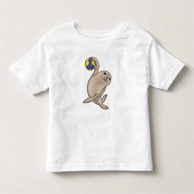 Seal Handball player Handball Toddler T-shirt (Front)