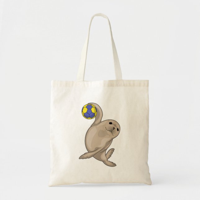 Seal Handball player Handball Tote Bag (Front)