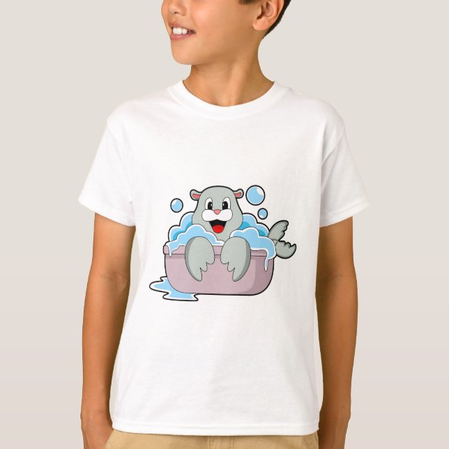 Seal in Bathtub T-Shirt (Front)