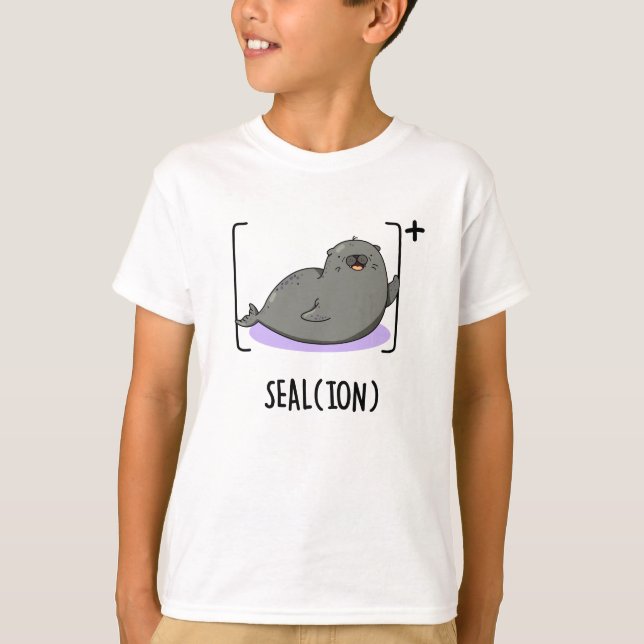 Seal Ion Funny Sea Lion Pun  T-Shirt (Front)