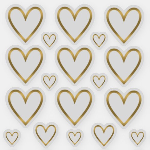 Seal it with a Kiss Gold Heart Envelope Seals Sticker