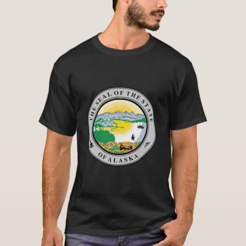 Seal Of Alaska State Sleevy T_Shirt