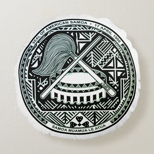 Seal of American Samoa Round Pillow (Front)