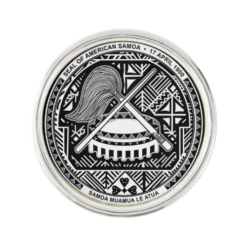 Seal of American Samoa Silver Finish Lapel Pin