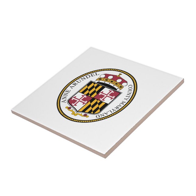 Seal of Anne Arundel County, MD Ceramic Tile (Side)