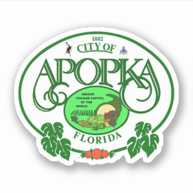 Seal of Apopka, Florida Sticker (Front)