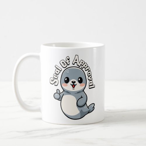 Seal Of Approval Cute Seal Pun Cartoon Coffee Mug