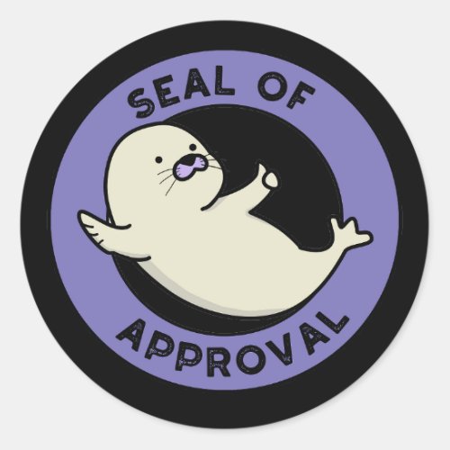 Seal Of Approval Funny Seal Pun Dark BG