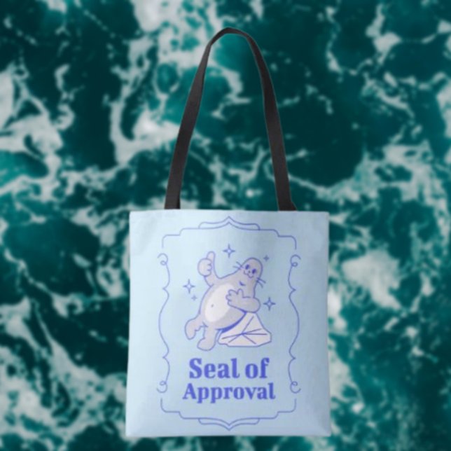 Seal of Approval Funny Seal Tote Bag (Creator Uploaded)