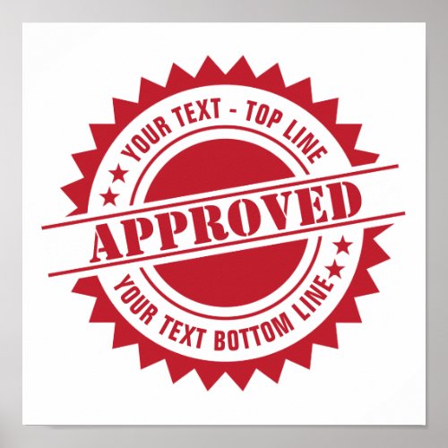 Seal of approval or Award with your text Poster