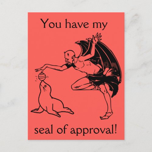 Seal of Approval Postcard