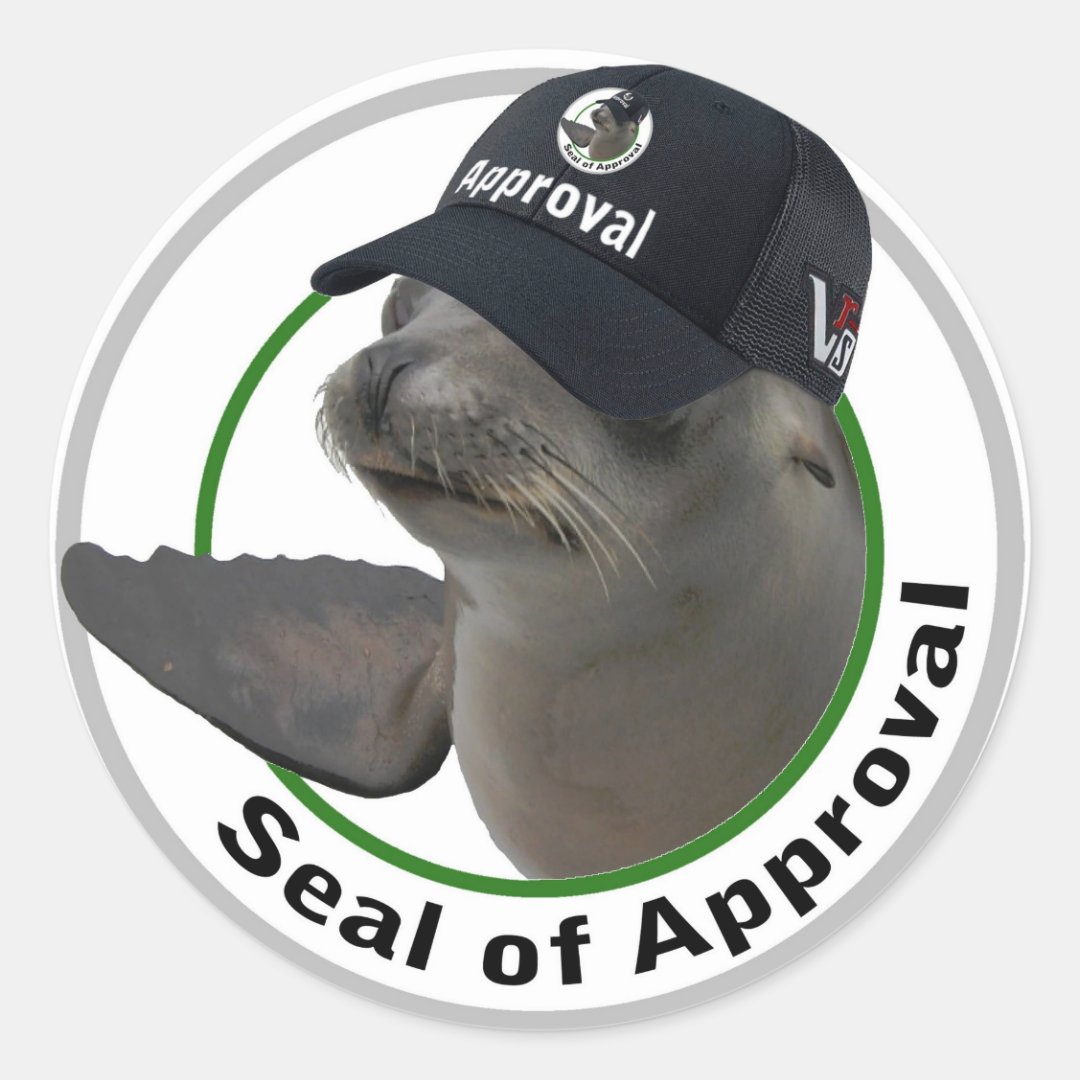 Seal of approval sticker Zazzle