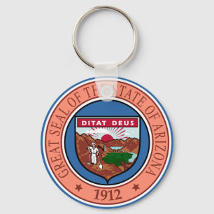 Seal of Arizona State USA Keychain