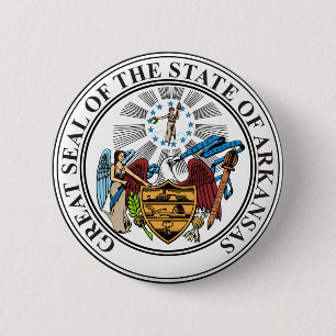 Seal of Arkansas State USA Button