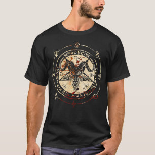 Seal Of Baphomet Occult Pentagram Goat Satanic Occ T-Shirt