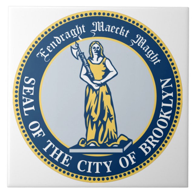Seal of Brooklyn (Borough in New York City) Ceramic Tile (Front)