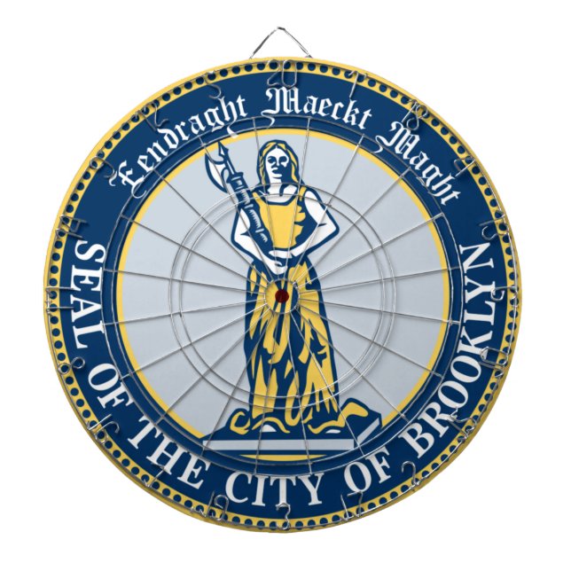 Seal of Brooklyn (Borough in New York City) Dart Board (Front)