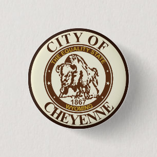 Seal of Cheyenne, Wyoming Button
