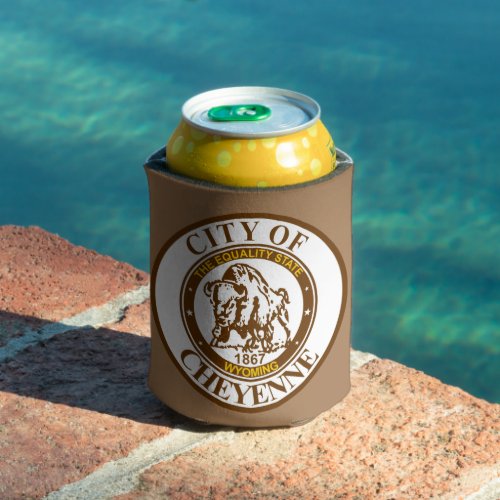 Seal of Cheyenne Wyoming Can Cooler