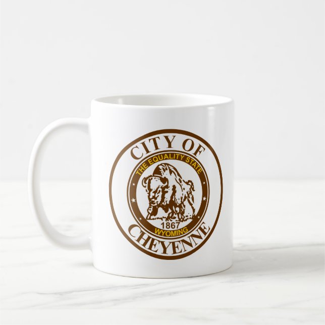 Seal of Cheyenne, Wyoming Coffee Mug (Left)