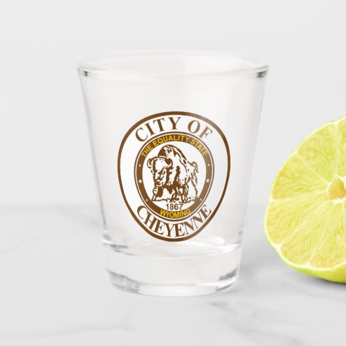 Seal of Cheyenne Wyoming Shot Glass