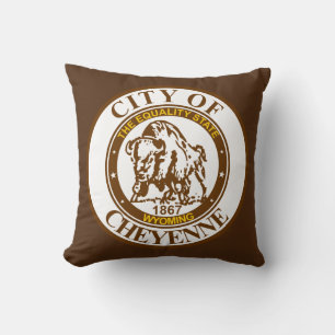 Seal of Cheyenne, Wyoming Throw Pillow