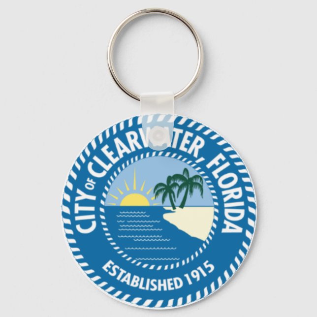 Seal of Clearwater, Florida Keychain (Front)