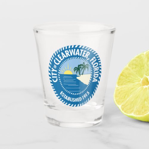 Seal of Clearwater Florida Shot Glass