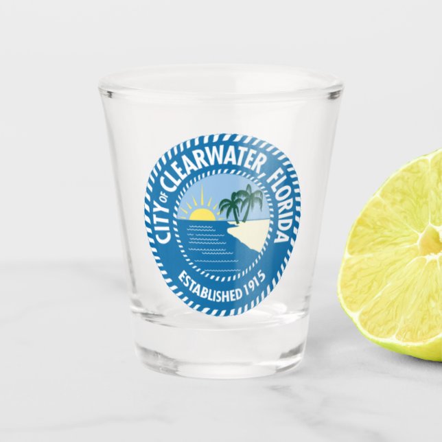 Seal of Clearwater, Florida Shot Glass (Front)