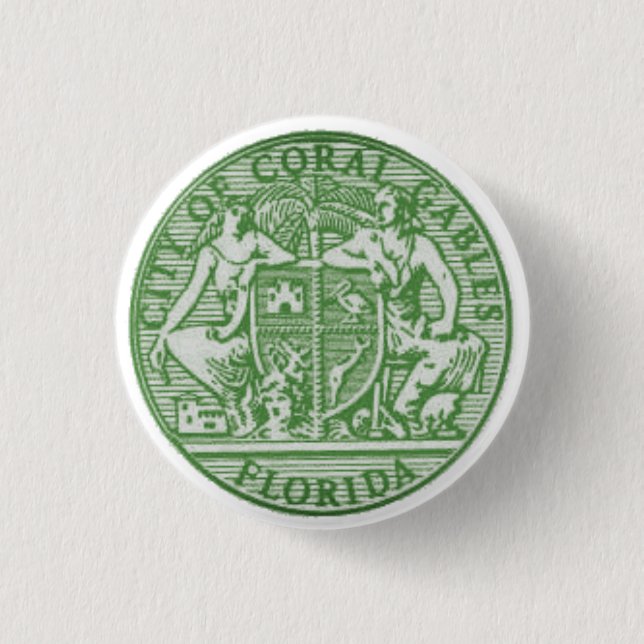 Seal of Coral Gables, Florida Button (Front)