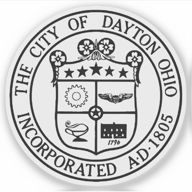 Seal of Dayton, Ohio, USA Sticker (Front)