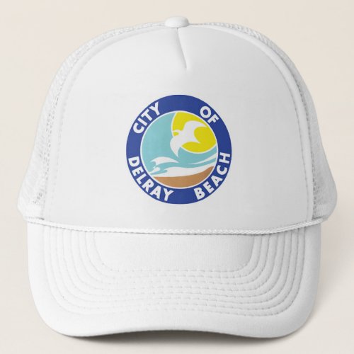 Seal of Delray Beach Florida Trucker Hat