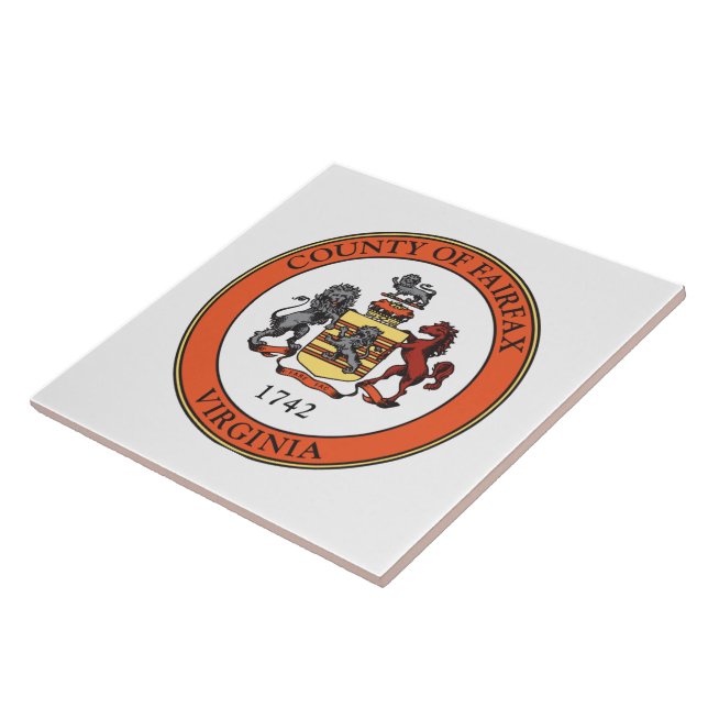 Seal of Fairfax County, Virginia Ceramic Tile (Side)