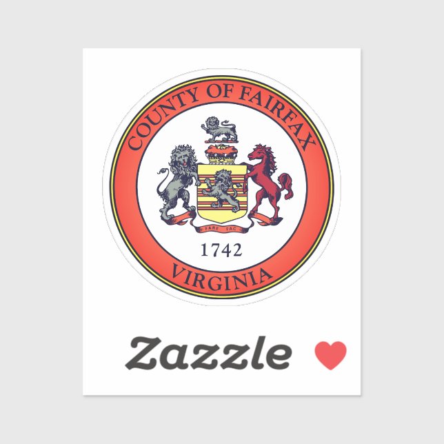 Seal of Fairfax County, Virginia Sticker (Sheet)