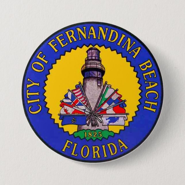 Seal of Fernandina Beach, Florida Button (Front)