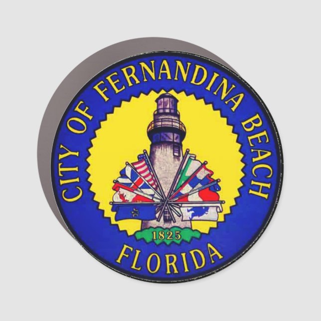 Seal of Fernandina Beach, Florida Car Magnet (Front)