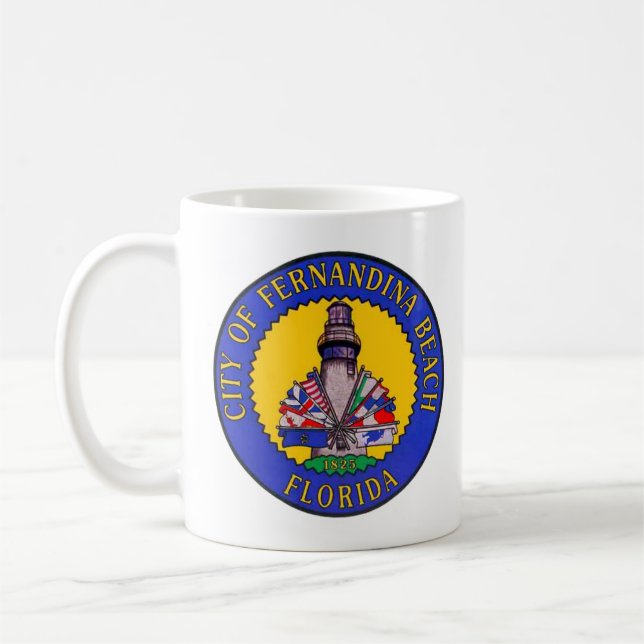 Seal of Fernandina Beach, Florida Coffee Mug (Left)