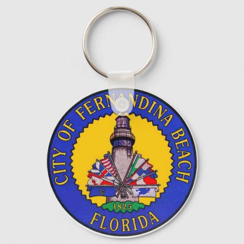 Seal of Fernandina Beach Florida Keychain