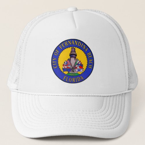 Seal of Fernandina Beach Florida Trucker Hat