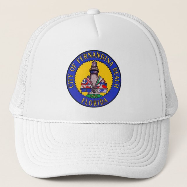 Seal of Fernandina Beach, Florida Trucker Hat (Front)
