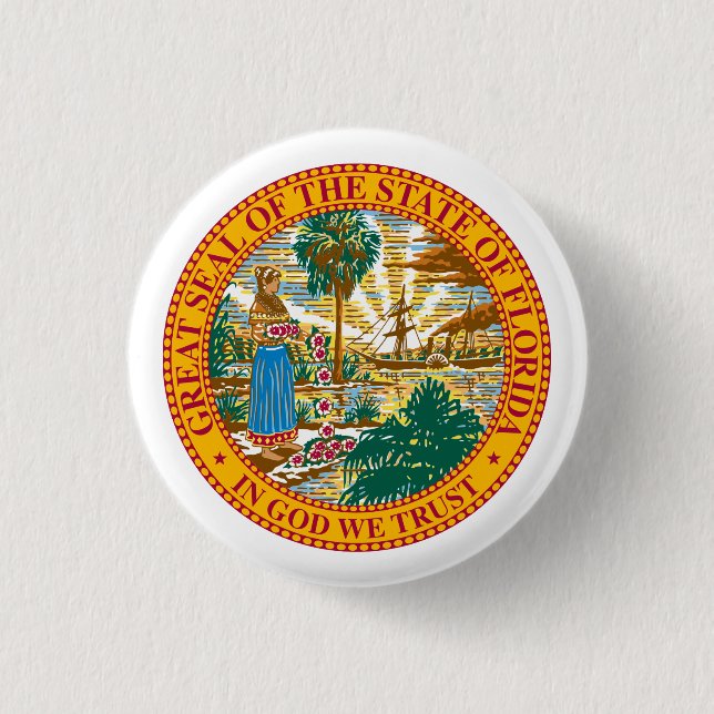 Seal of Florida Pinback Button (Front)