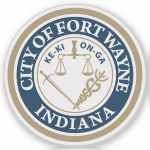 Seal of Fort Wayne, Indiana, USA Sticker