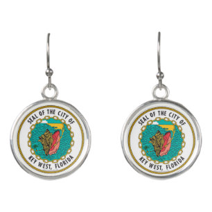 Seal of Key West, Florida Earrings