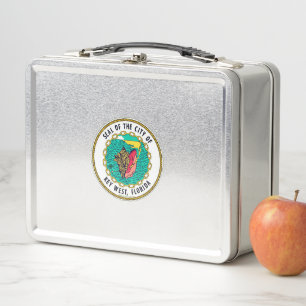Seal of Key West, Florida Metal Lunch Box
