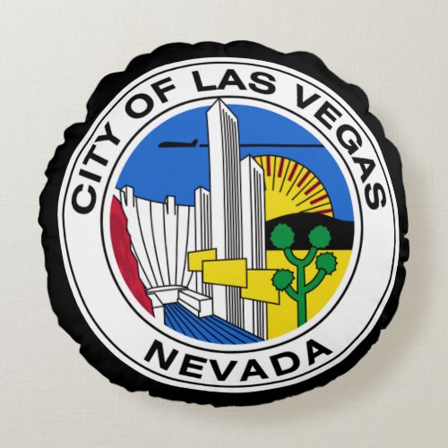 Seal of Las Vegas Nevada Round Pillow