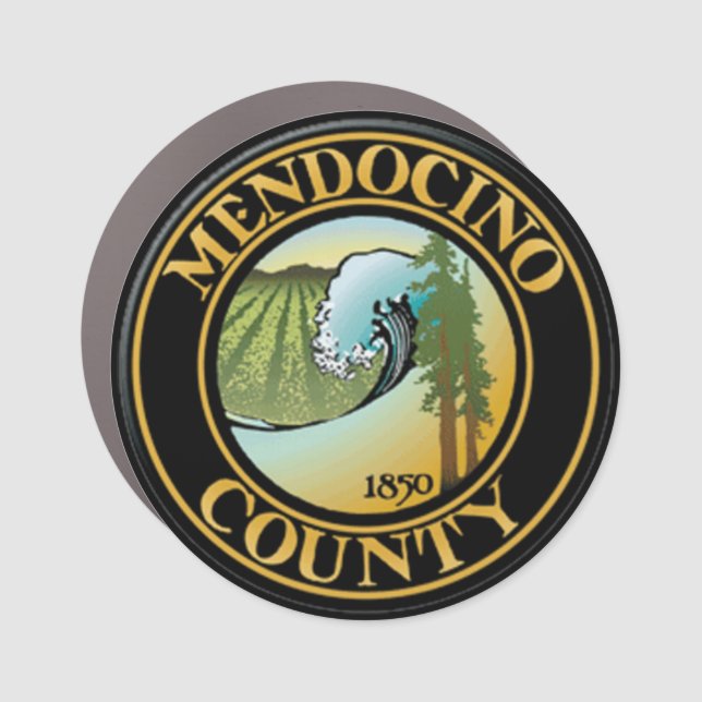 Seal of Mendocino County, California Car Magnet (Front)