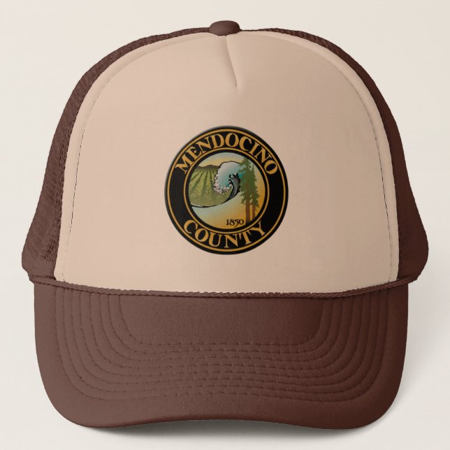 Seal of Mendocino County, California Trucker Hat (Front)