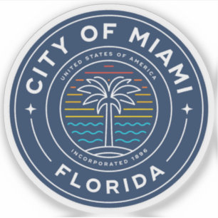Seal of Miami, Florida, USA Sticker