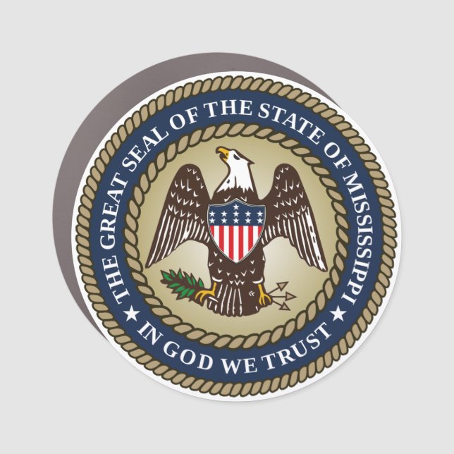 Seal of Mississippi Car Magnet (Front)