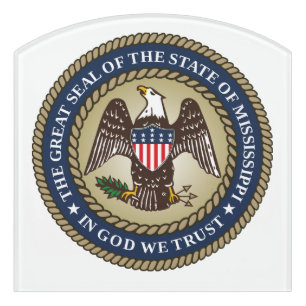 Seal of Mississippi Door Sign
